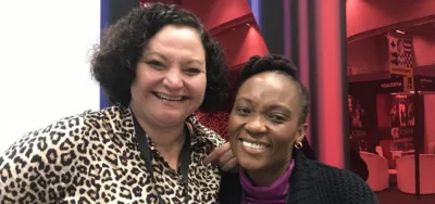 Toni Monty (Chair) with Mandisa Zitha (Festival Director)