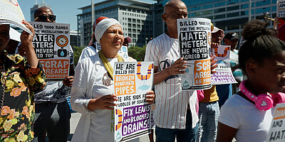 Still from Capturing Water: Water Protest